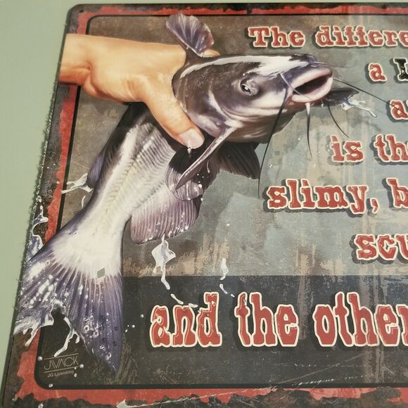 Rivers edge Metal sign fish and lawyers humor sealed - Picture 3 of 6